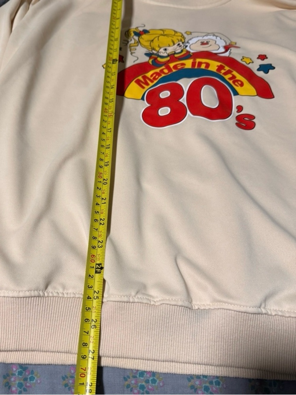 NoBrand Rainbow Brite "Made in the 80's" Beige Graphic Sweatshirt - Size XL - Picture 7 of 8